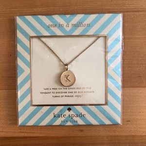 Kate Spade Monogram Pendant “K”